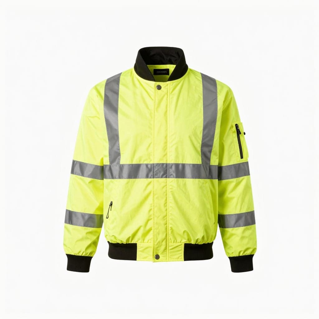 Hi-Vis Bomber Jacket in Yellow