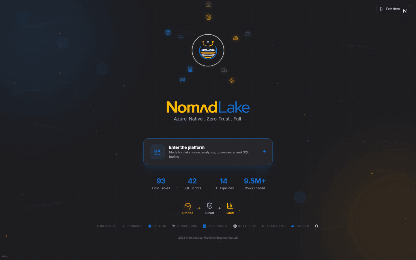 NomadLake demo interface